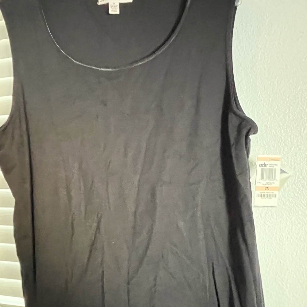 JM Collection Black Tank Top